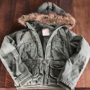 Aeropostale olive green winter coat